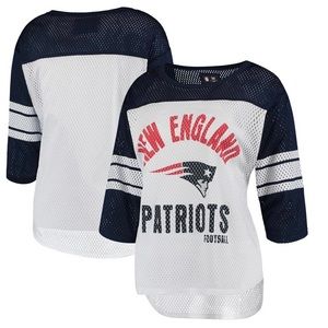 New England Patriots Mesh 3/4 Sleeve Shirt